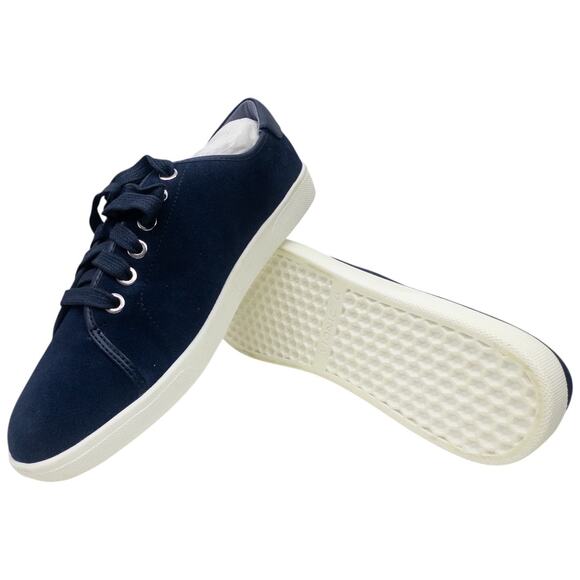 Vionic Sunny Brinley Suede Orthotic Sneakers Women's size 7 Wide Navy Blue - Picture 1 of 8